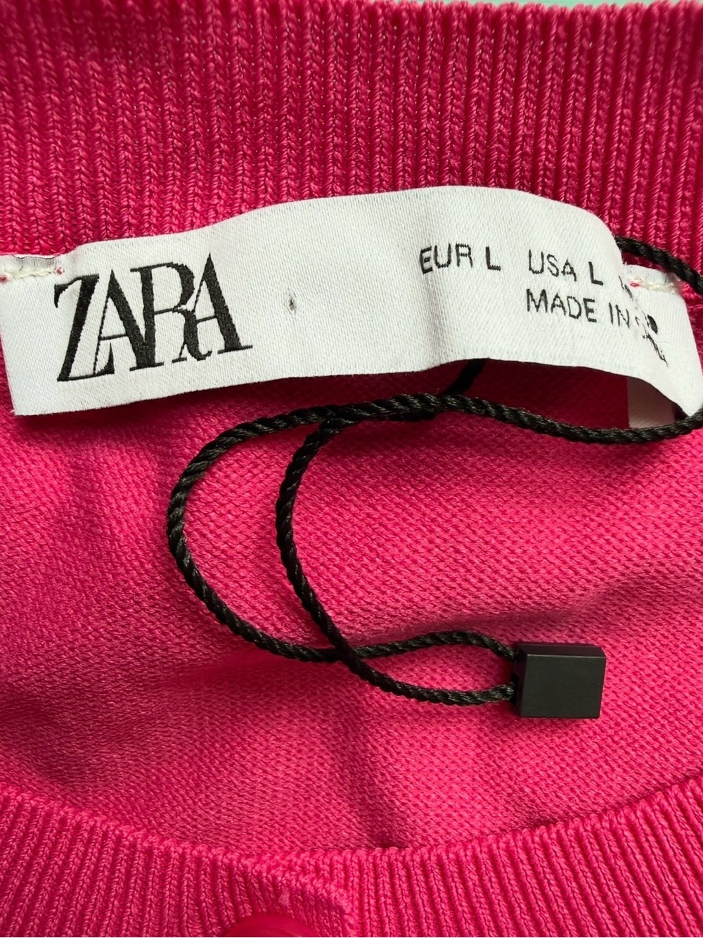 Zara Hot Pink Cropped Button-Up Bolero Cardigan Size L Y2K Festival Barbiecore - Picture 4 of 9